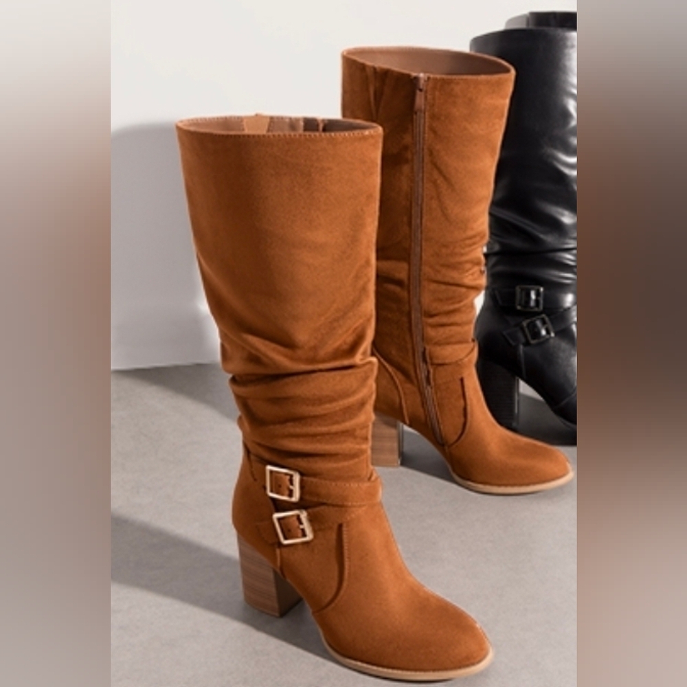 Dream Pairs Women's Brown Heeled Boots Sz 7.5